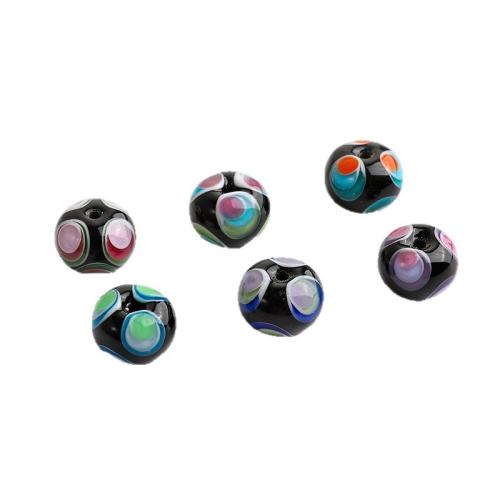 Модные  стеклянные бусинки, Стеклянный, Круглая, DIY, Много цветов для выбора, 13x13mm, отверстие:Приблизительно 2mm, продается PC