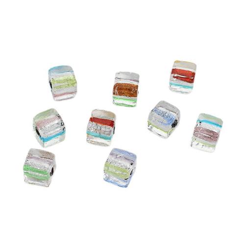 Модные  стеклянные бусинки, Стеклянный, Квадратная форма, DIY, Много цветов для выбора, 8mm, отверстие:Приблизительно 2mm, продается PC