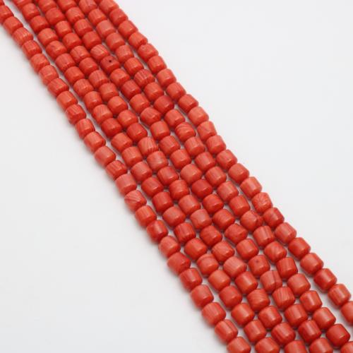 Sea Bamboo Coral Beads, Rondelle, polished, DIY, red, 5x6mm, Sold Per Approx 38 cm Strand