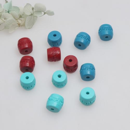 Resin Jewelry Beads, Column, injection moulding, DIY, more colors for choice, 8.70x8.70mm, 100PCs/Bag, Sold By Bag