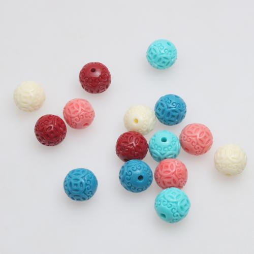 Resin Jewelry Beads, Round, injection moulding, DIY, more colors for choice, 10mm, 100PCs/Bag, Sold By Bag