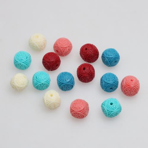 Resin Jewelry Beads, Round, injection moulding, DIY, more colors for choice, 10.80mm, 100PCs/Bag, Sold By Bag