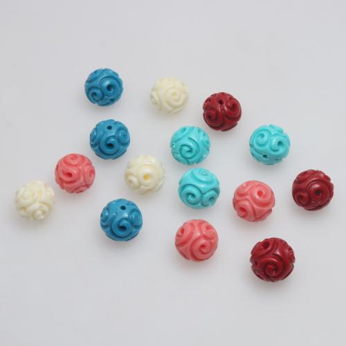 Resin Jewelry Beads, Round, injection moulding, DIY, more colors for choice, 13mm, 100PCs/Bag, Sold By Bag