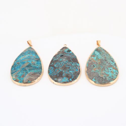 Bijoux Pendentifs en pierres gemmes, Jaspe d'océan, larme, DIY, plus de couleurs à choisir, 67x36x8mm, Vendu par PC