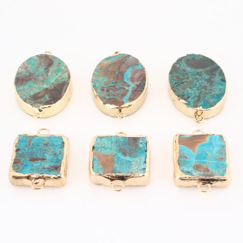 Connecteur de pierre gemme, Jaspe d'océan, Motif géométrique, DIY & styles différents pour le choix, Vendu par PC