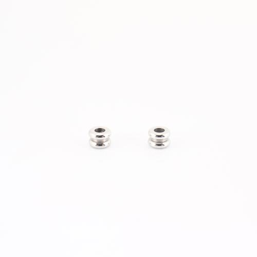 Acier inoxydable Spacer Perles, Acier inoxydable 304, DIY, couleur originale, 4x4x5mm, Vendu par PC