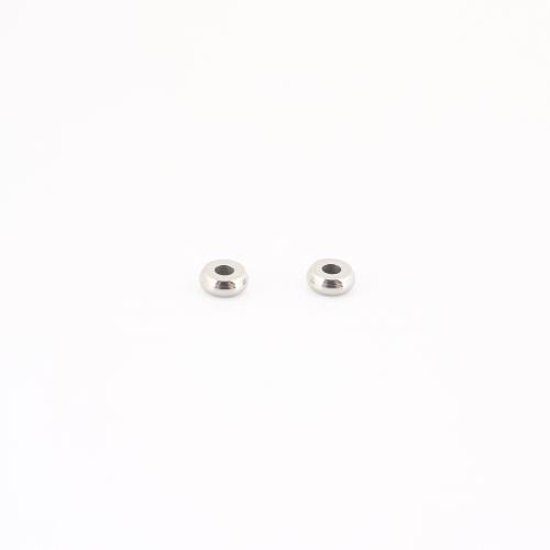 Acier inoxydable Spacer Perles, Acier inoxydable 304, DIY, couleur originale, 6x6x2mm, Vendu par PC