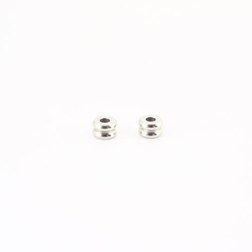 Acier inoxydable Spacer Perles, Acier inoxydable 304, DIY, couleur originale, 4x4x6mm, Vendu par PC