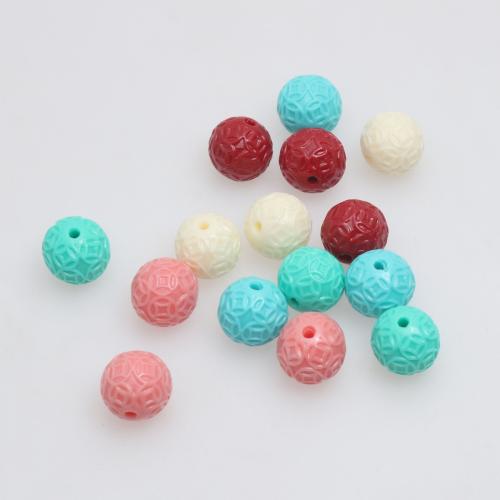 Resin Jewelry Beads, Round, injection moulding, DIY, more colors for choice, 10mm, 100PCs/Bag, Sold By Bag