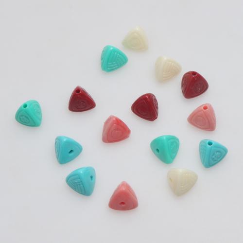 Resin Jewelry Beads, Triangle, injection moulding, DIY, more colors for choice, 9x9.50mm, 100PCs/Bag, Sold By Bag