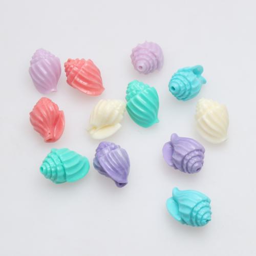 Resin Jewelry Beads, Conch, injection moulding, DIY, more colors for choice, 16mm, 100PCs/Bag, Sold By Bag