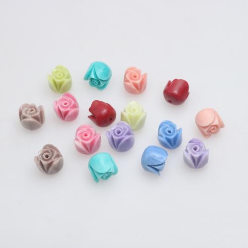 Resin Jewelry Beads, Rose, injection moulding, DIY, more colors for choice, 10mm, 100PCs/Bag, Sold By Bag
