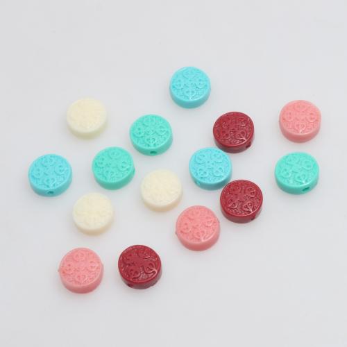 Resin Jewelry Beads, Ancient Chinese Coin, injection moulding, DIY, more colors for choice, 9x4mm, 100PCs/Bag, Sold By Bag