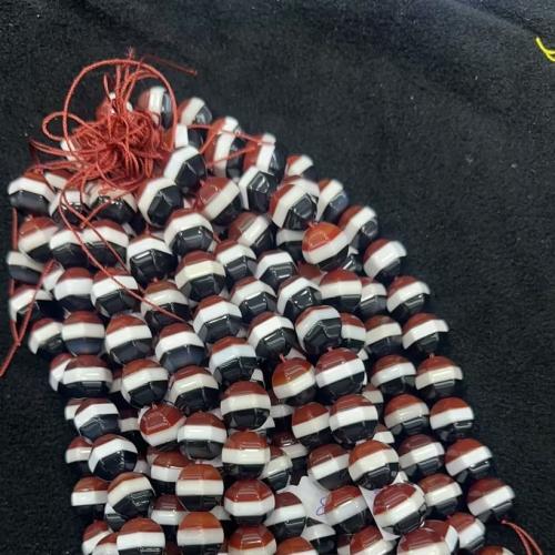 Agate Beads, DIY, multi-colored, 14x14mm, Hole:Approx 1mm, Approx 15PCs/Strand, Sold Per Approx 23 cm Strand