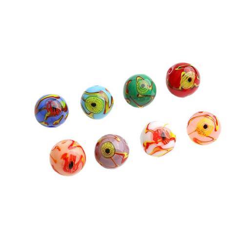 Fashion Glass Beads, Round, DIY, more colors for choice, 11x11mm, Hole:Approx 2mm, Sold By PC