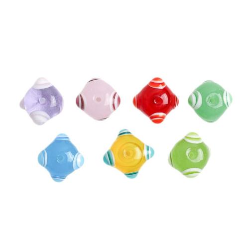 Fashion Glass Beads, DIY, more colors for choice, 17x17mm, Hole:Approx 2mm, Sold By PC