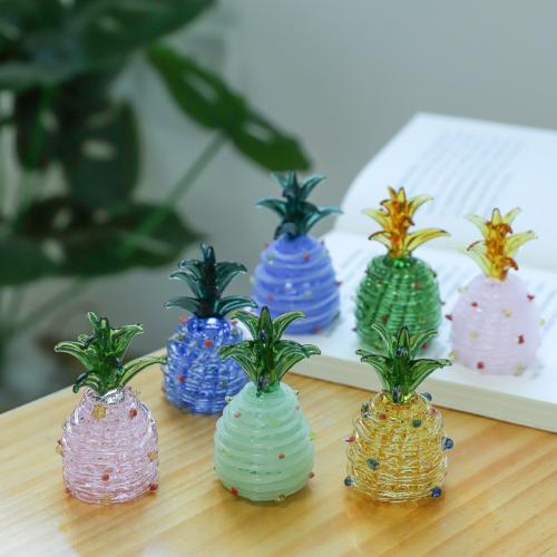 Glass Decoration, Pineapple, more colors for choice, 40x70mm, Sold By PC