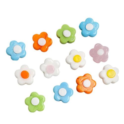 Fashion Glass Beads, Flower, DIY, more colors for choice, 15x15mm, Hole:Approx 2mm, Sold By PC