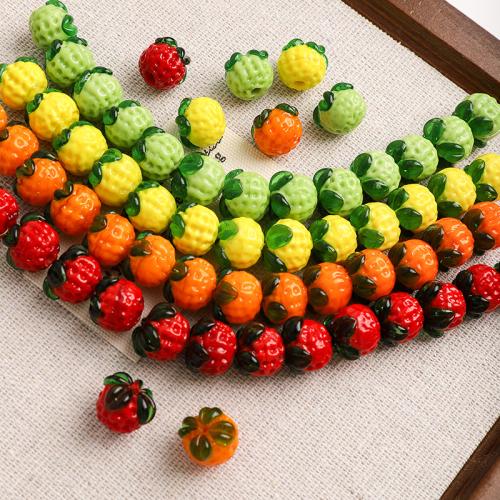 Fashion Glass Beads, Orange, DIY, more colors for choice, 13x13mm, Hole:Approx 2mm, Sold By PC