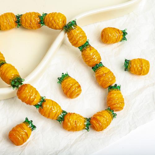 Fashion Glass Beads, Pineapple, DIY, 15x20mm, Hole:Approx 2mm, Sold By PC