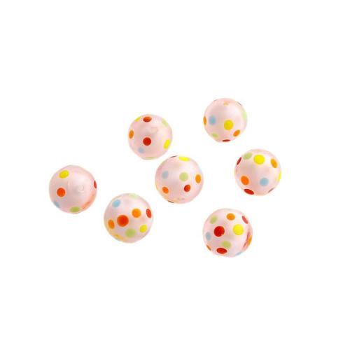 Fashion Glass Beads, Round, DIY, pink, 15x15mm, Hole:Approx 2mm, Sold By PC