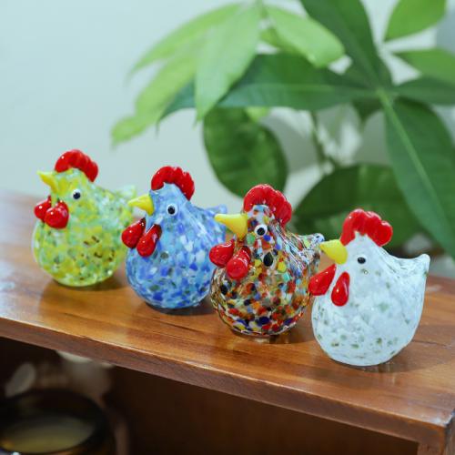 Glass Decoration, Cock, cute, more colors for choice, 50x57mm, Sold By PC