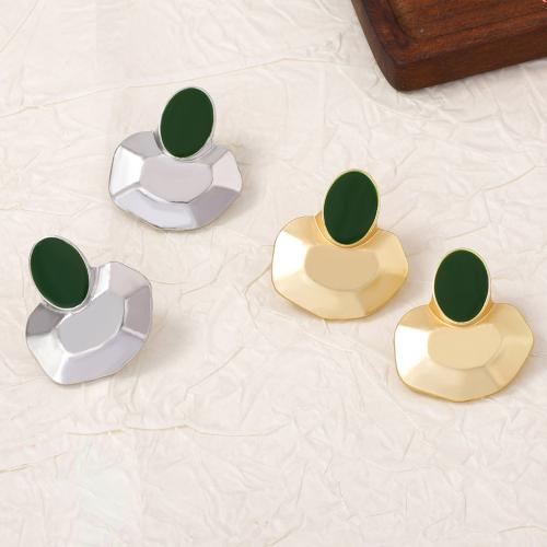 Zinklegierung Ohrstecker, plattiert, Modeschmuck & für Frau & Emaille, keine, 26x29mm, verkauft von Paar