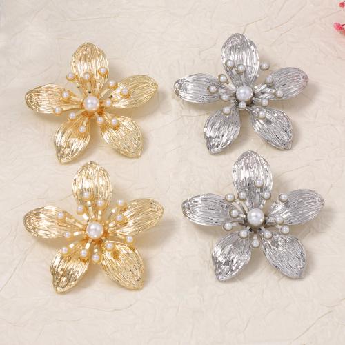 Zinklegierung Ohrstecker, mit Kunststoff Perlen, plattiert, Modeschmuck & für Frau, keine, 54x52mm, verkauft von Paar