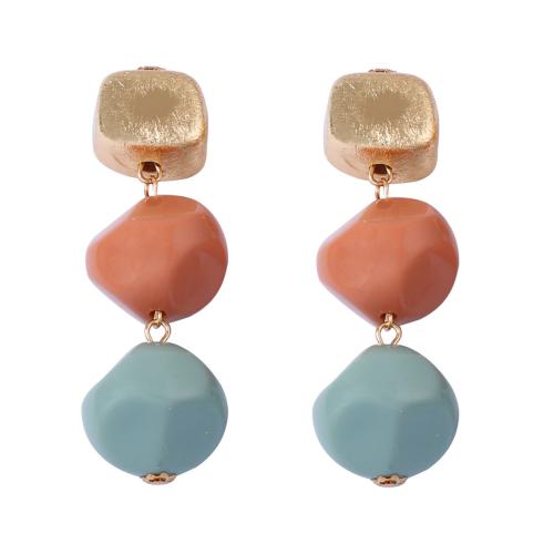 Zinklegierung Ohrringe, mit Kunststoff, Modeschmuck & für Frau, farbenfroh, 22x74mm, verkauft von Paar