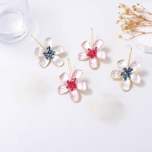 Zinklegierung Ohrringe, plattiert, Modeschmuck & für Frau, keine, 41x62mm, verkauft von Paar