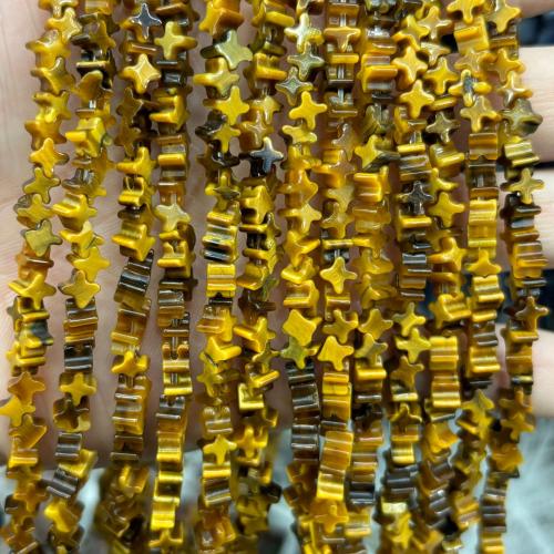 Edelstein Schmuckperlen, vierblättriges Kleeblatt, DIY & verschiedenen Materialien für die Wahl, 6x6mm, ca. 92PCs/Strang, verkauft von Strang