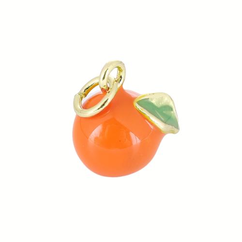 Brass Jewelry Pendants, gold color plated, DIY & enamel, 16x11x11mm, Sold By PC