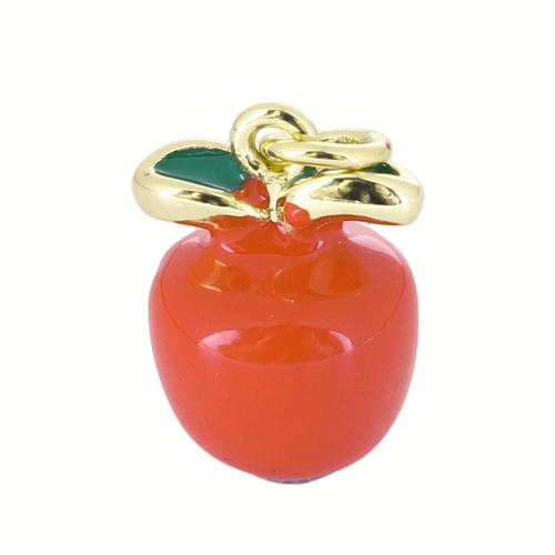 Brass Jewelry Pendants, gold color plated, DIY & enamel, 16x9x9mm, Sold By PC