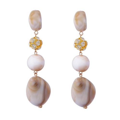 Earring Jewelry, Plastic, plated, fashion jewelry & for woman, multi-colored, 24x97mm, Sold By Pair