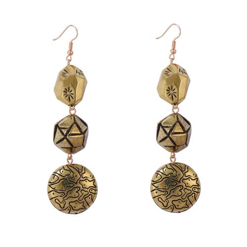 Ювелирные изделия -Серьги , пластик, Другое покрытие, ювелирные изделия моды & Женский, Золотой, 25x100mm, продается Пара