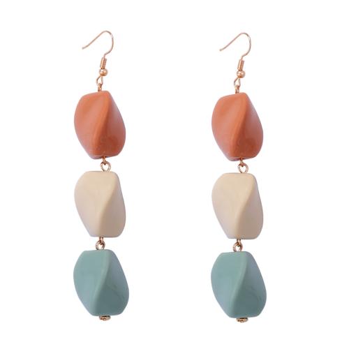 Ювелирные изделия -Серьги , пластик, Другое покрытие, ювелирные изделия моды & Женский, разноцветный, 17x99mm, продается Пара