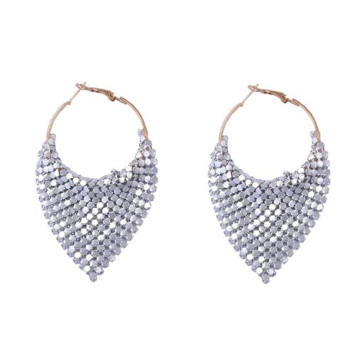 Eisen Ohrring, plattiert, Modeschmuck & für Frau, goldfarben, 48x75mm, verkauft von Paar