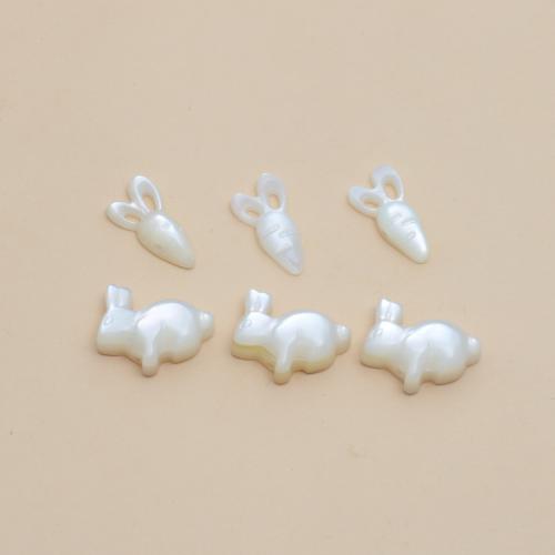 Natürliche weiße Muschelperlen, Querlöcher & DIY & verschiedene Stile für Wahl, verkauft von PC