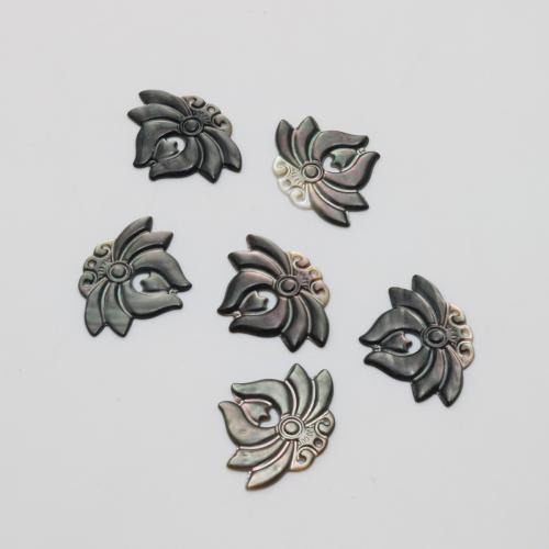 Подвески из натуральных черных ракушек, Черная ракушка, резной, DIY, 15x22mm, продается PC