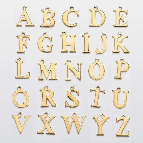 Нержавеющая сталь Письмо Подвески, Нержавеющая сталь 304, Алфавитное письмо, Другое покрытие, DIY & различные модели для выбора, Много цветов для выбора, 11x10mm, отверстие:Приблизительно 1.5mm, 20ПК/Лот, продается Лот