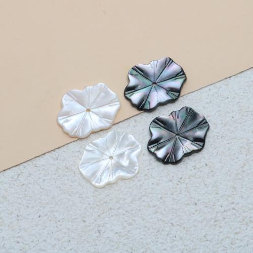 Natural Freshwater Shell Beads, Lotus Leaf, Carved, DIY, more colors for choice, 15x18mm, Sold By PC