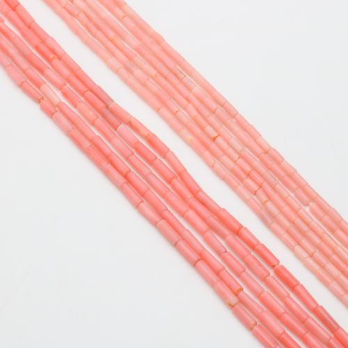 Sea Bamboo Coral Beads, Column, polished, DIY & different size for choice, pink, Sold Per Approx 38 cm Strand