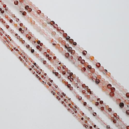 Gemstone Jewelry Beads, Red Marble Glue Stone, Round, DIY & different size for choice & faceted, Sold By Strand