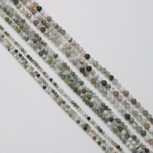 Бусины из деревянистого агата, Древесный агат, Круглая, DIY & разный размер для выбора & граненый, продается Strand