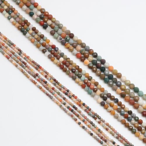 агатовые бисеры, Круглая, DIY & разный размер для выбора & граненый, продается Strand