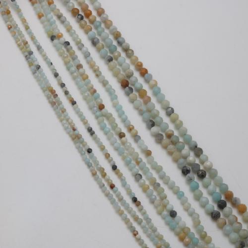 Abalorios de Gemas, Amazonita, Esférico, Bricolaje & diverso tamaño para la opción & facetas, Vendido por Sarta