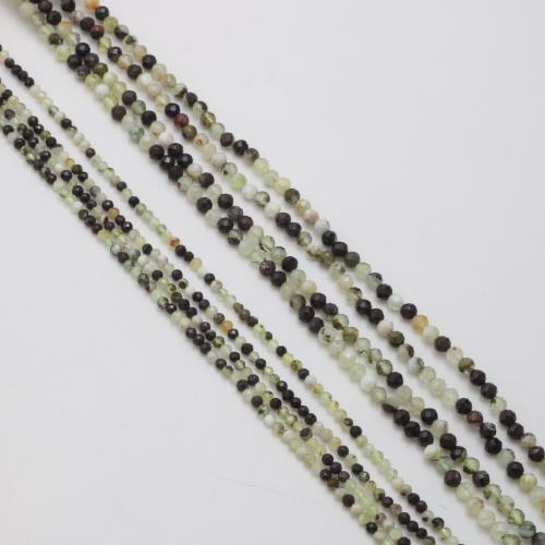 Abalorios de Gemas, Prehnita, Esférico, Bricolaje & diverso tamaño para la opción & facetas, Vendido por Sarta