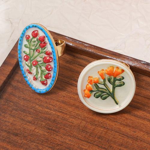 Tibetan Style Finger Ring, plated, fashion jewelry & adjustable & different styles for choice & for woman & enamel, more colors for choice, Sold By PC