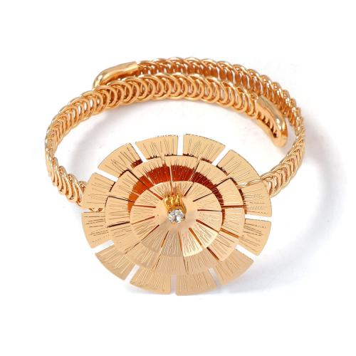Iron Bracelet, gold color plated, fashion jewelry & for woman & with rhinestone, Sold By PC