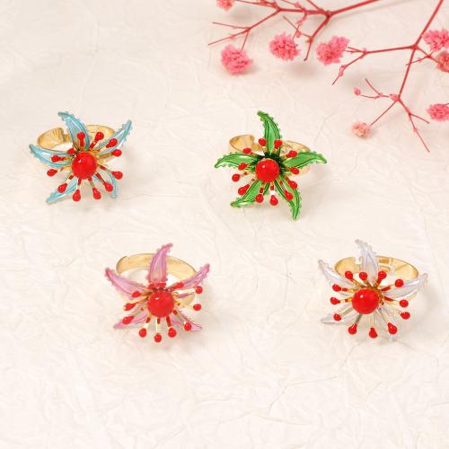 Finger Ring Jewelry, Iron, gold color plated, fashion jewelry & adjustable & for woman & enamel, more colors for choice, Sold By PC